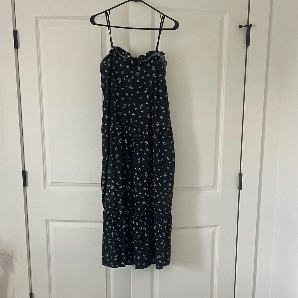 Who What Wear Black Floral Maxi Dress